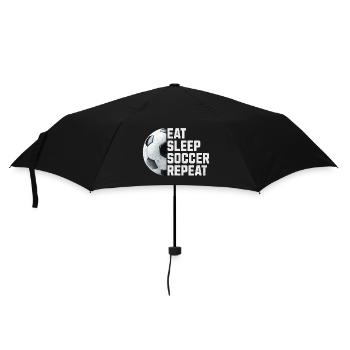 EAT SLEEP SOCCER REPEAT - Umbrella (small) - black - Front
