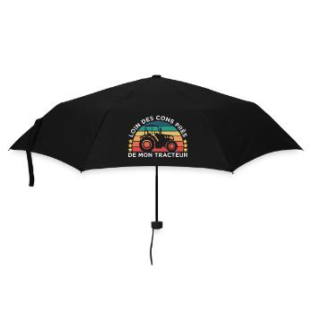Loin des cons près de mon tracteur humour vintage - Parapluie standard - noir - Devant