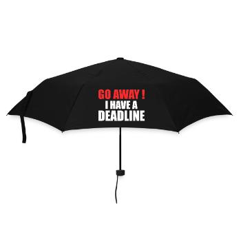Gehen Sie weg! - Ich habe eine Deadline - Regenschirm (klein) - Schwarz - Vorne