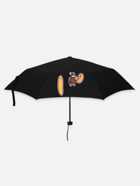 Duck with Bread Meme - Umbrella (small) - black