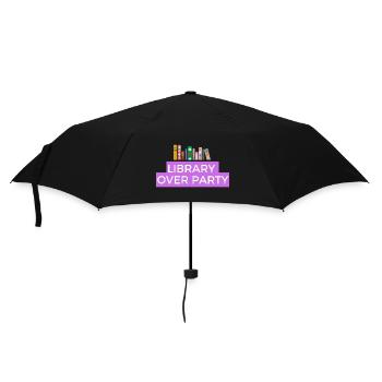 La bibliothèque et les livres, c’est mieux qu’une fête - Parapluie standard - noir - Devant