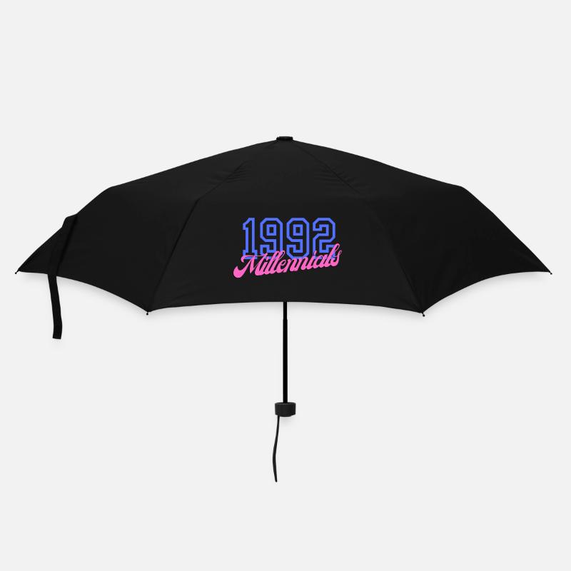 Retro 1992 Millennial Numeric Design - Umbrella (small) - black