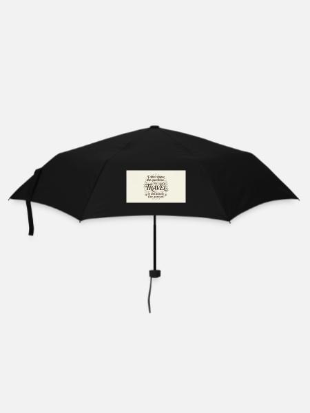 Travel ist die Antwort – Zitatdesign - Regenschirm (klein) - Schwarz