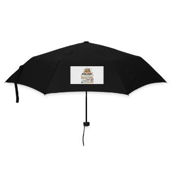 Natürlich Sixpack Kühlschrank Spruch - Regenschirm (klein) - Schwarz - Vorne