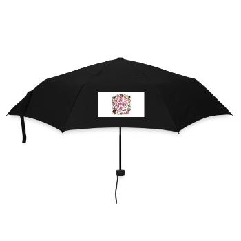 Girls Support Girls Solidaritätsdesign - Regenschirm (klein) - Schwarz - Vorne