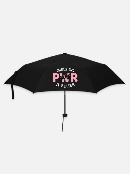 Girls do it better - Regenschirm (klein) - Schwarz