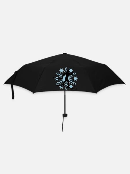 Cross-country snow flake - Umbrella (small) - black