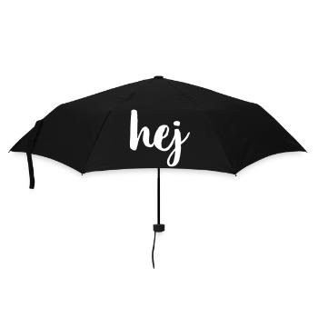 hej I Hello Welcome I Gift - Umbrella (small) - black - Front
