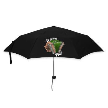 Do spui'd Musi // hell | ZiachON! - Regenschirm (klein) - Schwarz - Vorne
