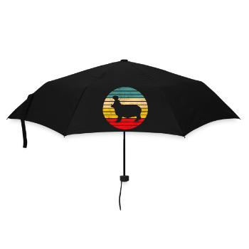 Nilpferd Flusspferd Hippo - Regenschirm (klein) - Schwarz - Vorne