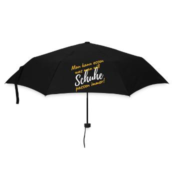 Schuhe kaufen passen immer lustiger Spruch Diät - Regenschirm (klein) - Schwarz - Vorne