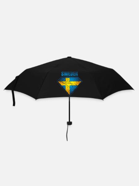 Sweden Superhero Flag Swedish Symbol - Umbrella (small) - black