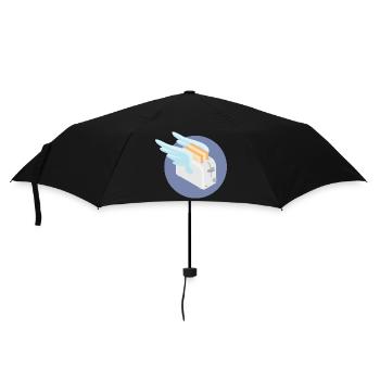 Fliegender Toaster - Regenschirm (klein) - Schwarz - Vorne