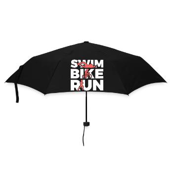 Natation Cyclisme Course à pied Répétition - Parapluie standard - noir - Devant