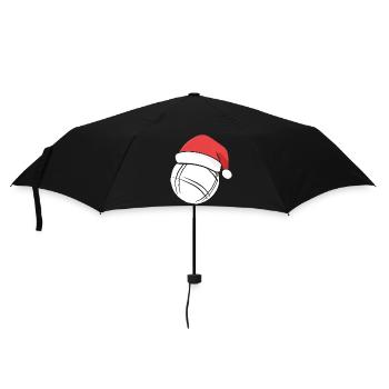 Boule Santa Petanque Outfit für Bouler zum boulen - Regenschirm (klein) - Schwarz - Vorne