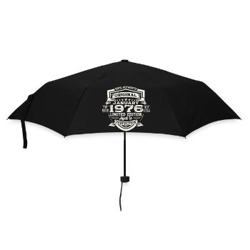 Né 1976 Janvier 47e anniversaire Homme cadeau - Parapluie standard - noir - Devant