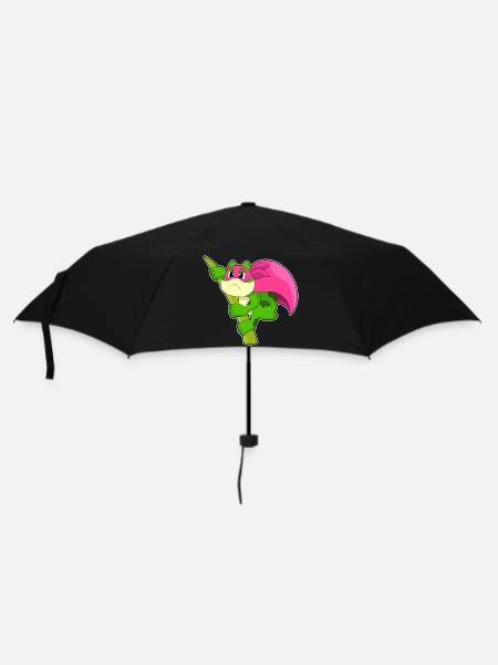 Frosch Superheld Umhang - Regenschirm (klein) - Schwarz