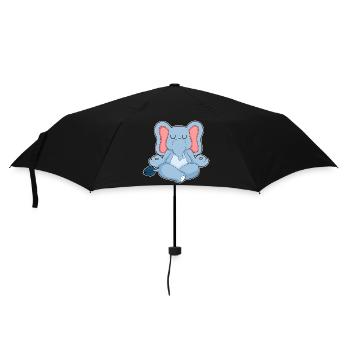 Elephant Yoga Fitness Meditation - Umbrella (small) - black - Front
