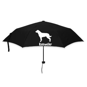 Rottweiler Silhouette - Regenschirm (klein) - Schwarz - Vorne
