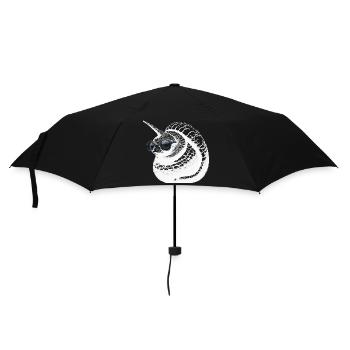 Escargot licorne cool - Parapluie standard - noir - Devant