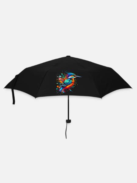 Eisvogel - Regenschirm (klein) - Schwarz