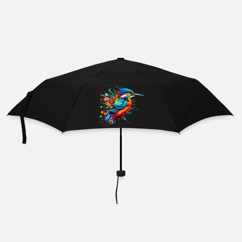 Eisvogel - Regenschirm (klein) - Schwarz