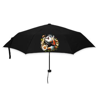 Papageitaucher - Regenschirm (klein) - Schwarz - Vorne