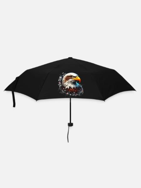 Adler - Regenschirm (klein) - Schwarz