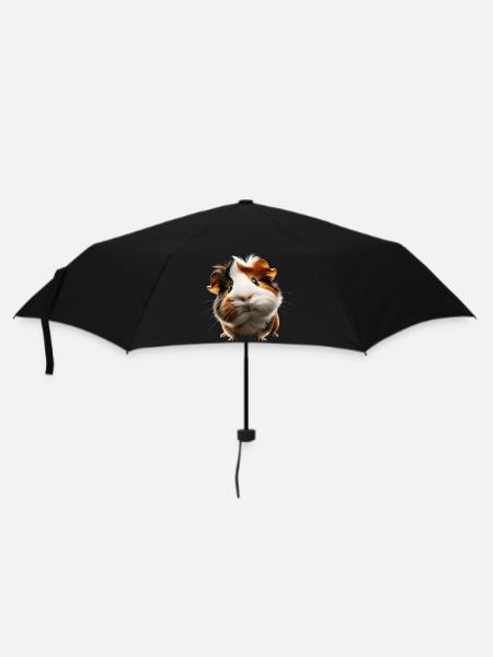 Entzückendes Meerschweinchen-Design - Regenschirm (klein) - Schwarz