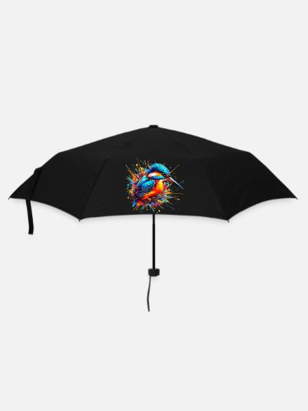 Eisvogel - Regenschirm (klein) - Schwarz