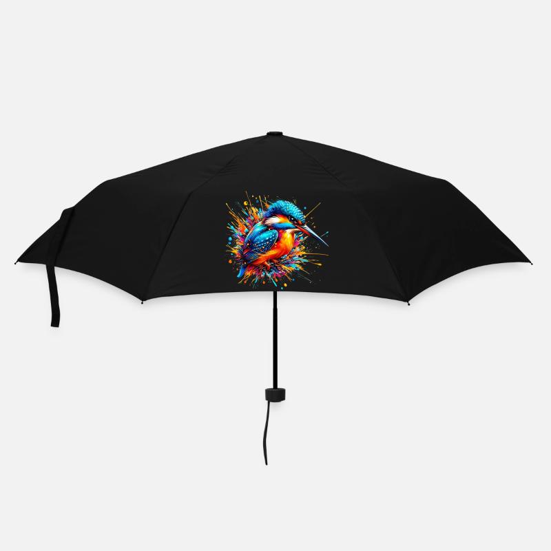 Eisvogel - Regenschirm (klein) - Schwarz