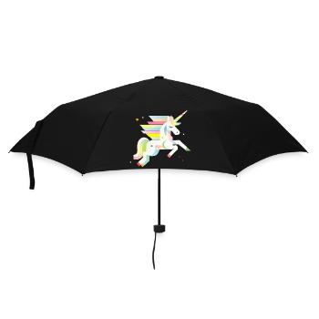 Licorne géométrique délicate – Rêveuse et magique - Parapluie standard - noir - Devant