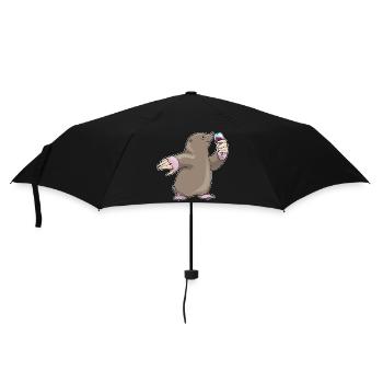 Maulwurf Rotwein - Regenschirm (klein) - Schwarz - Vorne