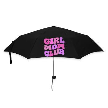 Girl Mom Club - Regenschirm (klein) - Schwarz - Vorne