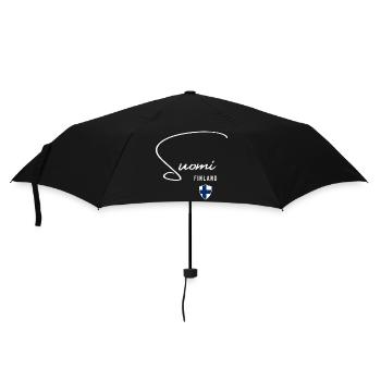 Ich liebe Finnland, minimalistisches, elegantes Design - Regenschirm (klein) - Schwarz - Vorne