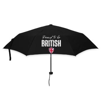 Proud British, Made in the UK - Umbrella (small) - black - Front