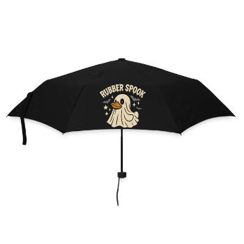 Geist Badeente & lustiger Spruch Motiv - Regenschirm (klein) - Schwarz - Vorne