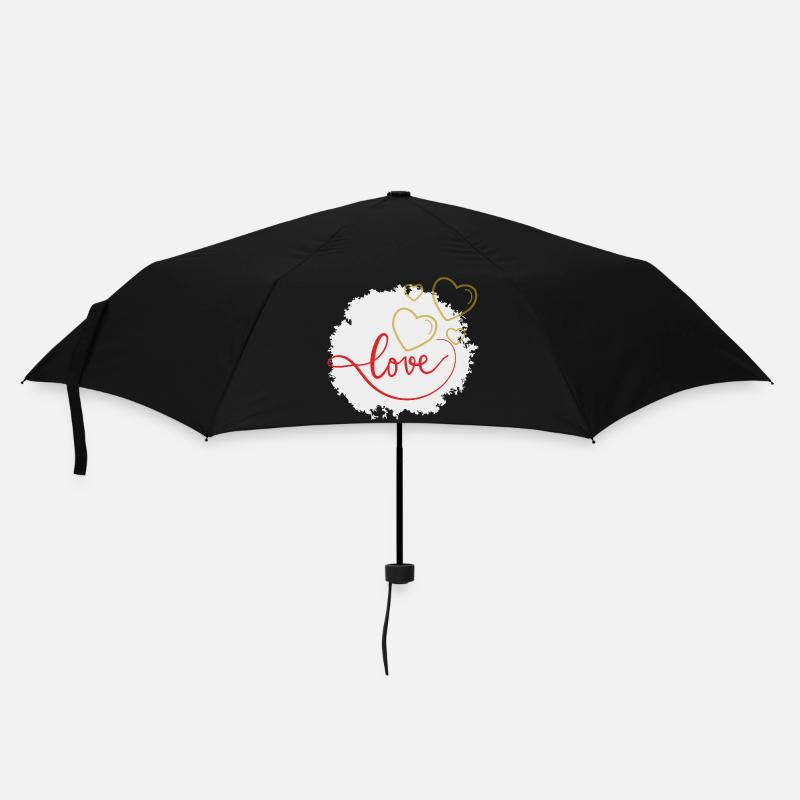 Liebe - Regenschirm (klein) - Schwarz
