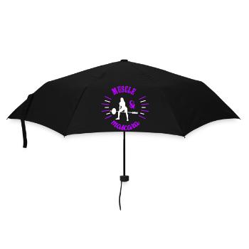 Puissance Féminine Muscle et Mascara Cadeau Femme - Parapluie standard - noir - Devant