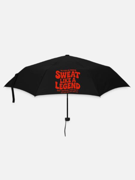 Schwitzen wie eine Legende - Regenschirm (klein) - Schwarz