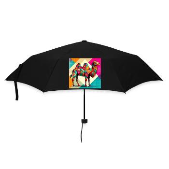 Kamel - Regenschirm (klein) - Schwarz - Vorne