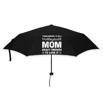 Volleyball Mom Brave And Loves It - Umbrella (small) - black - Front