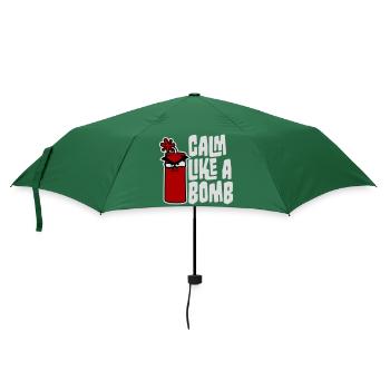 Calme comme une bombe Paradoxe Ironie Humour Blague explosive - Parapluie standard - vert bouteille - Devant