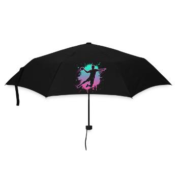 Handball Motiv für Handballer & Trainer Geschenk - Regenschirm (klein) - Schwarz - Vorne