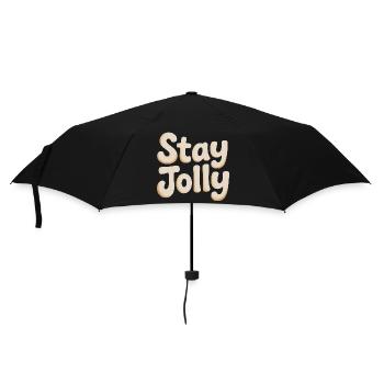 Stay Jolly Cozy Script - Umbrella (small) - black - Front