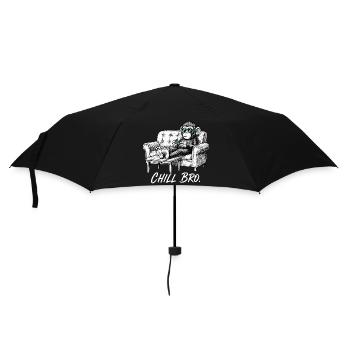 Chill Bro Affe mit Sonnenbrille Gamer Lustig Gesch - Regenschirm (klein) - Schwarz - Vorne