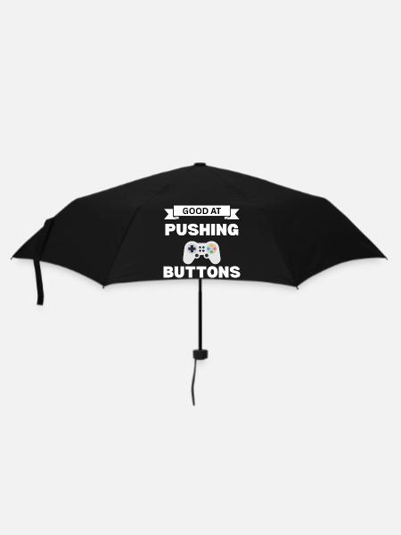 Guter Knopfdruck Spruch - Regenschirm (klein) - Schwarz