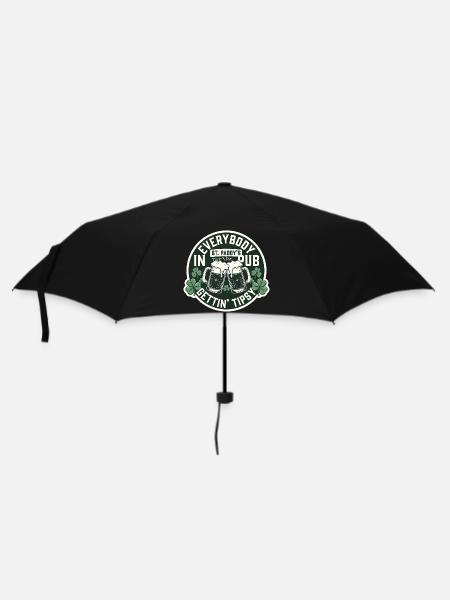 Alle werden beschwipst St. Patrick's Pub - Regenschirm (klein) - Schwarz