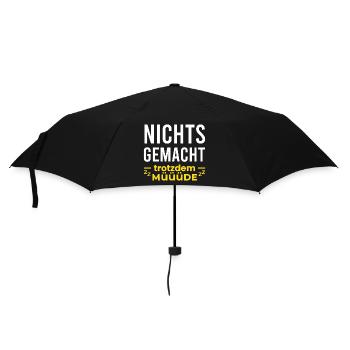 Nothing done but tired - Umbrella (small) - black - Front