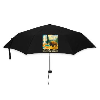 Mountain Landscape with Volcano - Umbrella (small) - black - Front